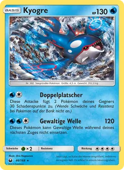 Kyogre, Karte 46 aus Sturm Am Firmament