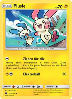 Plusle, Karte 53 aus Sturm Am Firmament