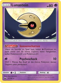Lunastein, Karte 61 aus Sturm Am Firmament