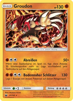 Groudon, Karte 81 aus Sturm Am Firmament