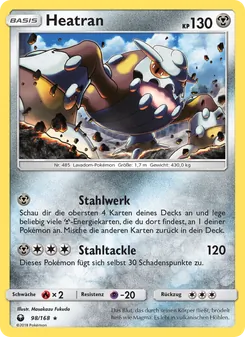 Heatran, Karte 98 aus Sturm Am Firmament