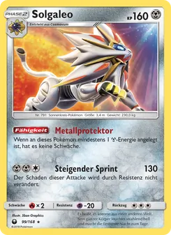 Solgaleo, Karte 99 aus Sturm Am Firmament