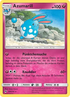 Azumarill, Karte 136 aus Echo des Donners