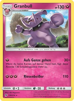 Granbull, Karte 138 aus Echo des Donners