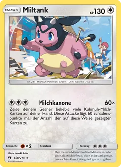 Miltank, Karte 158 aus Echo des Donners