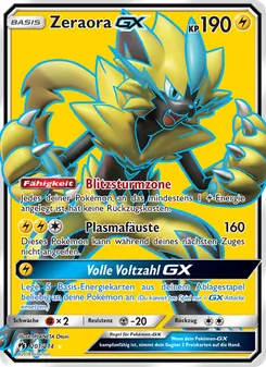 Zeraora GX, Karte 201 aus Echo des Donners