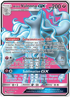 Alola Vulnona GX, Karte 205 aus Echo des Donners