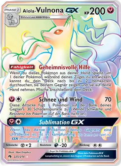 Alola Vulnona GX, Karte 225 aus Echo des Donners