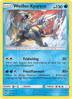 Weißes Kyurem, Karte 63 aus Echo des Donners