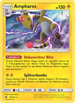 Ampharos, Karte 78 aus Echo des Donners