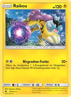 Raikou, Karte 79 aus Echo des Donners