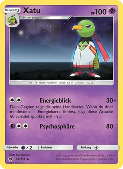 Xatu, Karte 88 aus Echo des Donners