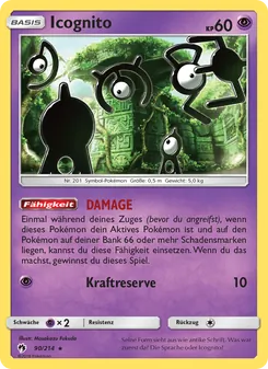 Icognito, Karte 90 aus Echo des Donners