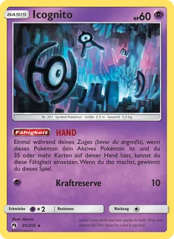 Icognito, Karte 91 aus Echo des Donners