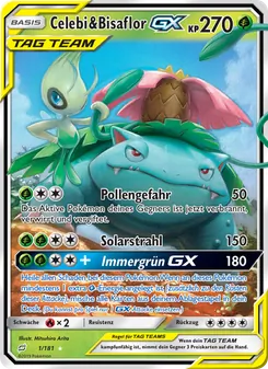 Celebi & Bisaflor GX, Karte 1 aus Teams Sind Trumpf