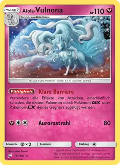 Alola Vulnona, Karte 111 aus Teams Sind Trumpf