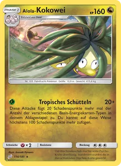 Alola-Kokowei, Karte 114 aus Teams Sind Trumpf