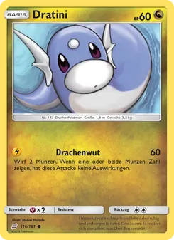 Dratini, Karte 116 aus Teams Sind Trumpf