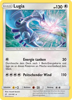 Lugia, Karte 131 aus Teams Sind Trumpf