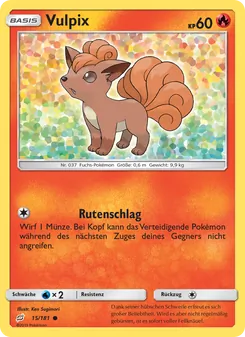 Vulpix, Karte 15 aus Teams Sind Trumpf