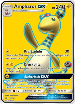 Ampharos GX, Karte 163 aus Teams Sind Trumpf
