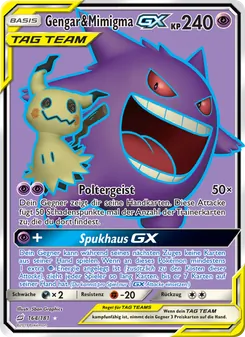 Gengar & Mimigma GX, Karte 164 aus Teams Sind Trumpf