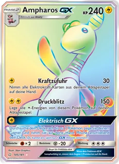 Ampharos GX, Karte 185 aus Teams Sind Trumpf