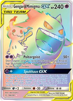 Gengar & Mimigma GX, Karte 186 aus Teams Sind Trumpf