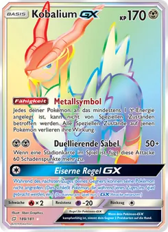 Kobalium GX, Karte 189 aus Teams Sind Trumpf