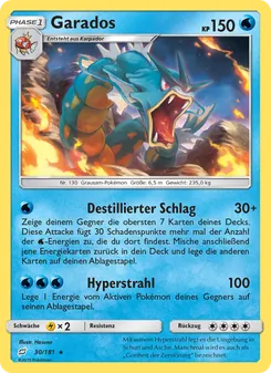 Garados, Karte 30 aus Teams Sind Trumpf