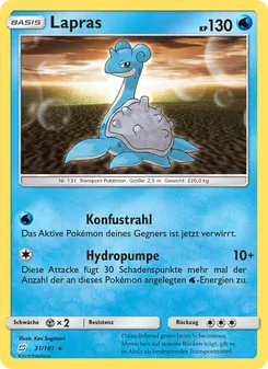Lapras, Karte 31 aus Teams Sind Trumpf
