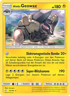 Alola-Geowaz, Karte 37 aus Teams Sind Trumpf