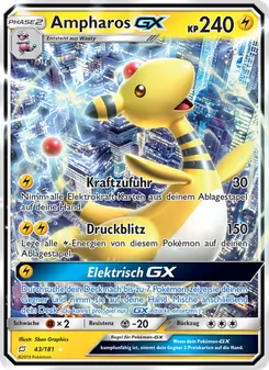 Ampharos GX, Karte 43 aus Teams Sind Trumpf