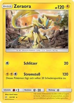 Zeraora, Karte 52 aus Teams Sind Trumpf