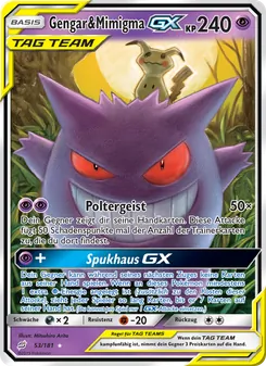 Gengar & Mimigma GX, Karte 53 aus Teams Sind Trumpf