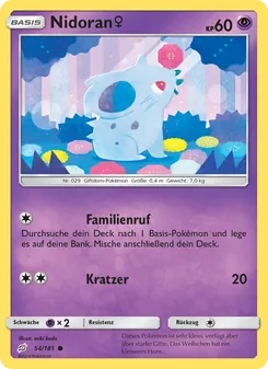 Nidoran♀, Karte 54 aus Teams Sind Trumpf