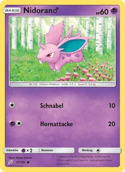 Nidoran♂, Karte 57 aus Teams Sind Trumpf