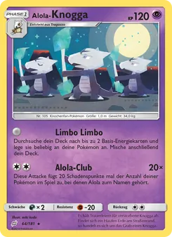 Alola-Knogga, Karte 64 aus Teams Sind Trumpf