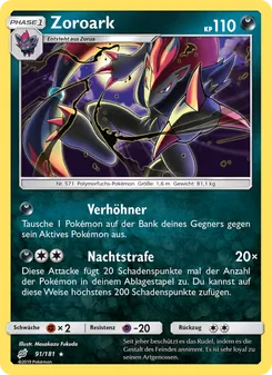 Zoroark, Karte 91 aus Teams Sind Trumpf