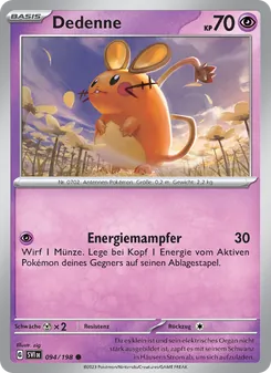 Dedenne, Karte 094 aus Karmesin & Purpur