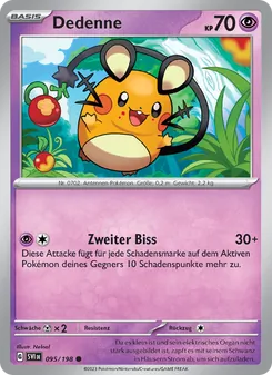 Dedenne, Karte 095 aus Karmesin & Purpur