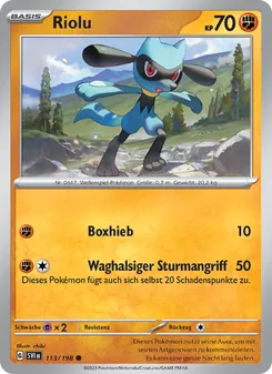 Riolu, Karte 113 aus Karmesin & Purpur