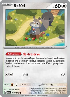 Raffel, Karte 151 aus Karmesin & Purpur