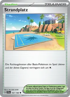 Strandplatz, Karte 167 aus Karmesin & Purpur