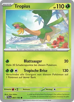 Tropius, Karte 007 aus Entwicklungen in Paldea