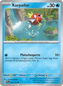 Karpador, Karte 042 aus Entwicklungen in Paldea