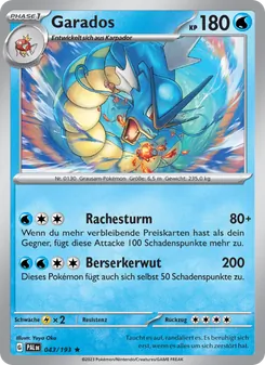 Garados, Karte 043 aus Entwicklungen in Paldea
