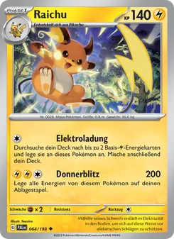Raichu, Karte 064 aus Entwicklungen in Paldea