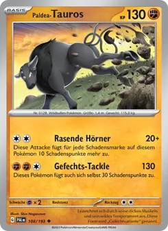 Paldea-Tauros, Karte 108 aus Entwicklungen in Paldea