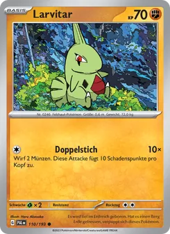 Larvitar, Karte 110 aus Entwicklungen in Paldea